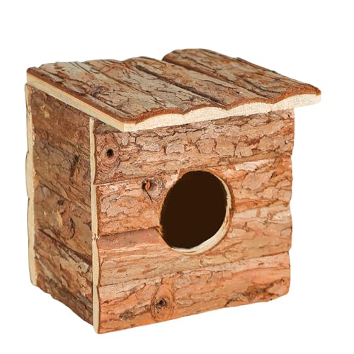 HDOYTXXM Kleine Tierverstecke Hütte Holz Schutzhaus Kratzfest Hamsterkäfig Spielhaus Eichhörnchen Käfigzubehör Möbel von HDOYTXXM