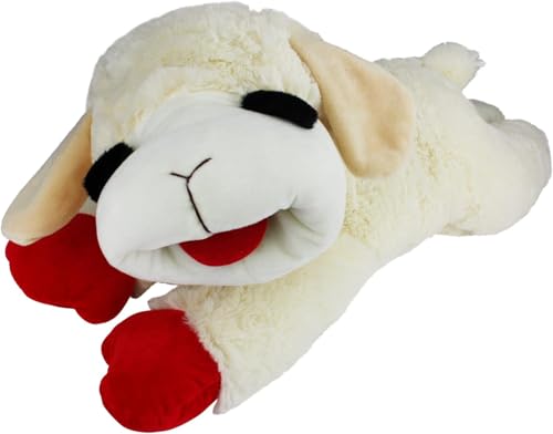 HDP Lambchop Plüsch-Hundespielzeug, 61 cm, mit Quietscher, Farbe: Weiß, 61 cm, Größe: 1 Stück von HDP