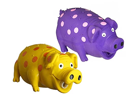 HDP Multipet Latex Grunting Toy Bundle Color:Pig Pack of 2 von HDP