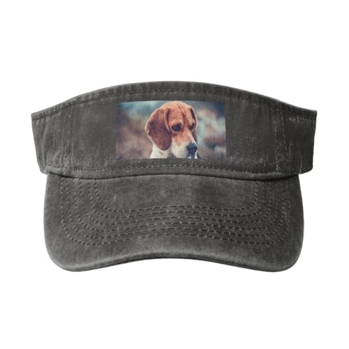 HDTVTV Beagle-Welpen Hunde Haustiere Beagle, Verstellbare leere Baseballkappe, Sport-Sonnenblendenhüte, Unisex-Sonnenschutz-Schirmkappe von HDTVTV