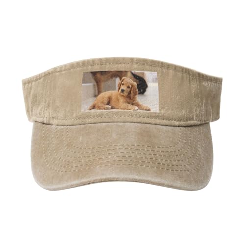 HDTVTV Cocker Spaniel Welpe Kleine Spaniel Hunde Haustiere, Verstellbare Leere Baseballkappe, Sport-Sonnenblendenhüte, Unisex-Sonnenschutz-Schirmkappe von HDTVTV