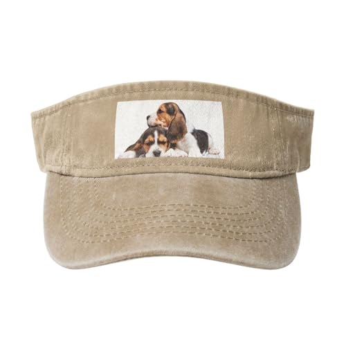 Süße Haustiere Beagle Welpen Hunde, Verstellbare Leere Baseballkappe, Sport-Sonnenblendenhüte, Unisex-Sonnenschutz-Schirmkappe von HDTVTV