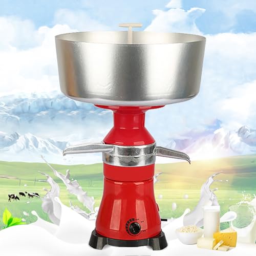 HDaspijh 12LElectric Fresh Milk Cream Centrifugal Separator 21Gal/H 80L/H for Goats Cows Milk, Metal Body Speed Adjustable Milk Skimming Machine Milk Centrifuge Milk Cream Separator von HDaspijh