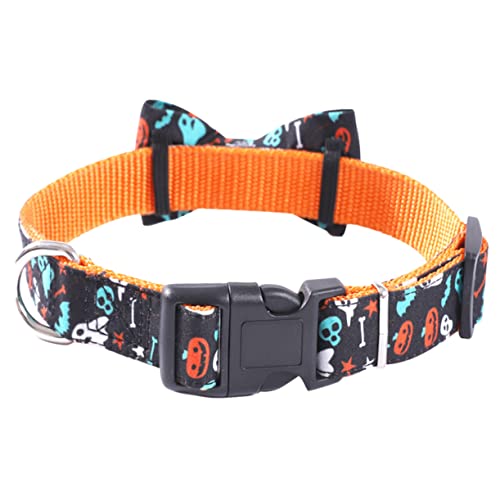 HEALEEP 1stk Haustierhalsband Halloween-katzenlätzchen Bowknot-Halsband Für Welpen Halloween-welpenhalsband Hund Halloween-Outfit Halloween-Haustier-taschentücher Kätzchen Stoff Blinddarm von HEALEEP