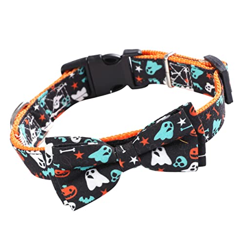 HEALEEP 1stk Haustierhalsband Katze Fliegen Welpenhalsbänder Süßes Welpenhalsband Kleines Welpenhalsband Schleife des Katzenhalsbandes Kürbis Hundehalsband Halloween Stoff Lieferungen von HEALEEP