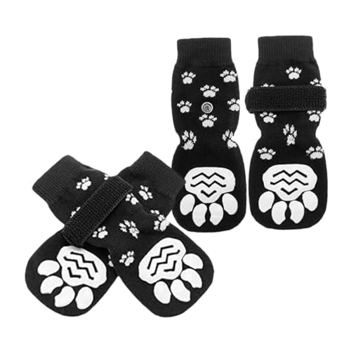 HEALEEP 2 Paar Anti-rutsch-hundesocken Hundestiefel Hunde-Grip-socken Hundesocken Mit Greifern Kuschelige Tragbare Baumwollsocken Austauschbare Hundesocken Nylon Hundeschuhe Waschbar von HEALEEP