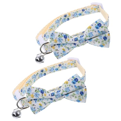 HEALEEP 2St Bowtie-Hund Katze Geschenk Welpenhalsbänder für kleine Welpen Haustier Fliege Bogen Katzenzubehör Haustierzubehör Hündchen Krawatte binden schmücken Halsband Polyester-Nylon von HEALEEP