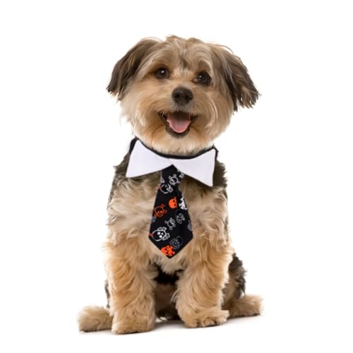 HEALEEP Halloween-Krawattenkragen für Haustiere Hochzeitskleidung für Hunde Fliege Katzenhalsbänder Kleider Hunde Krawatten Haustiere Krawatten mit Totenkopf Hündchen Zubehör Lieferungen von HEALEEP