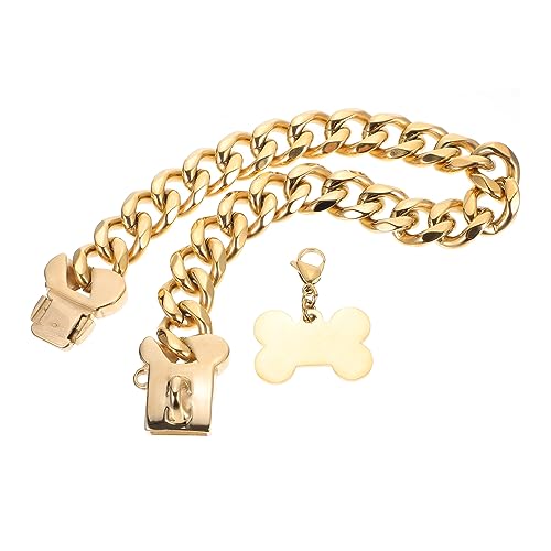 HEALEEP Hundeleine goldene Accessoires entzückender Haustieranhänger weihnachtsdeko hundehalsband selber Machen entzückende Hundehalskette empfindlich schmücken Haustierzubehör Stahl von HEALEEP