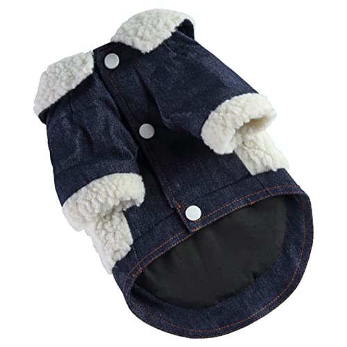 HEALEEP Kleidung für Haustiere Winterjacken Denim-Outfit -Kostüm hundekleidung Winter Warmes Welpenkostüm Hundemäntel für kaltes Wetter warme Welpenkleidung Bequeme Hundekleidung von HEALEEP