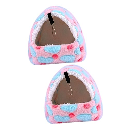 HEALEEP Warmer Schlafsack 2st Hängematte Für Hamster Tierkäfig Hamster Haustierbett Hamsterbett Zur Wandmontage Guinea-hängematte Hamster-hängematte Zubehör Verdicken Flanell Baumwolle von HEALEEP