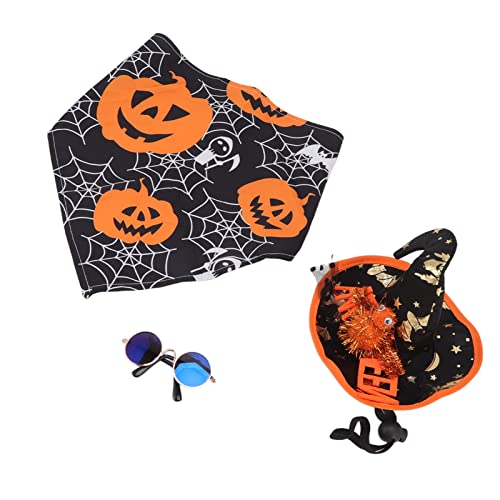 3-teiliges Halloween-Haustier-Dekorationsset, niedliches Hunde-Halloween-Kostüm-Set für Hunde, Katzen, Welpen, Kätzchen von HEEPDD