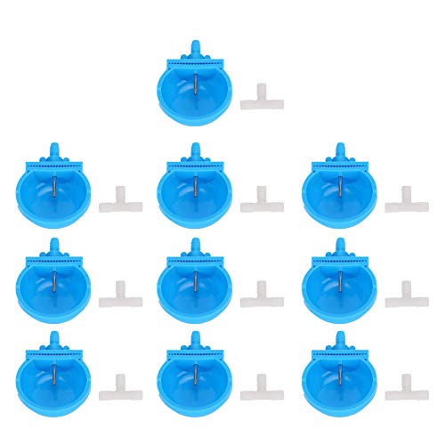 HEEPDD 10PCS Rabbit 3 Ways Waterer, Anti-Biting Pet Rabbit Wasserfütterung Trinkschale Trinkernippel(M) von HEEPDD