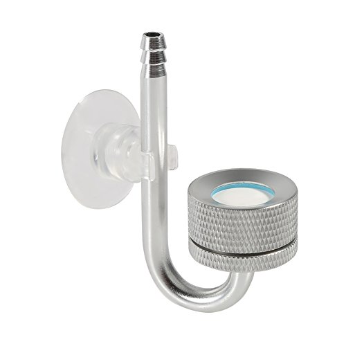 HEEPDD Aquarium CO2 Diffusor, CO2 Zerstäuber Diffusor Aluminiumlegierung Kohlendioxid Diffusor Zerstäuber Aquarium Zubehör(Silber) von HEEPDD