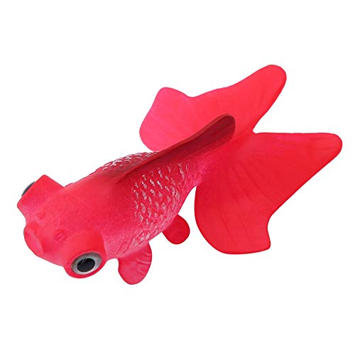 Aquarium Dekoration, Gefälschte Fisch Dekoration Lustige Künstliche Silikon Kleine Fisch Ornament Aquarium Silikon Material Ornamente für Süßwasser Salzwasser Aquarium[Roter Goldfisch]Ornamente von HEEPDD