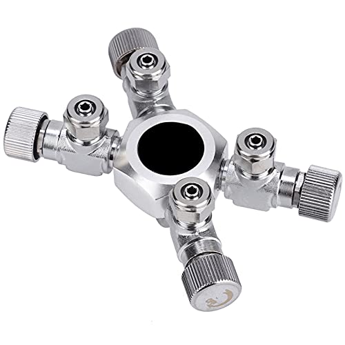 HEEPDD Aquarium Precise Needle Valve, Splitter Regulator Ventil Aquarium CO2 Splitter Regulator für Aquarium Plant CO2 Tank[4-Wege] Hochdruckpumpen von HEEPDD