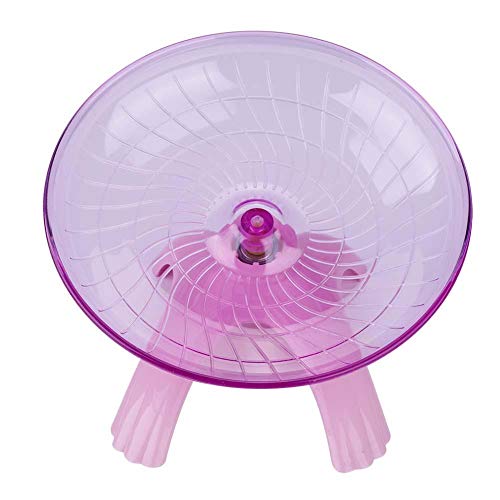 HEEPDD Hamsterrad, Kunststoff Translucent Hamster Übungsrad Spinner Silent Hamster Running Roller Flying Saucer(Rosa) von HEEPDD