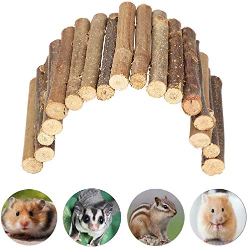 Hamster Chew Bridge Toy, Holzleiter Reptilien Versteck Haus Zaun Kletterbrücke für Reptilien Eidechse Schildkröte Mäuse Nagetiere Kleintier Igel Kauspielzeug[M.]Spielzeug von HEEPDD