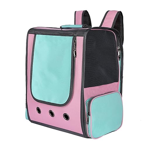 Katzenrucksack, Stilvoller, Süßer, Leichter, Tragbarer Reiseträger mit Atmungsaktivem Mesh-Design, Exquisite Verarbeitung, Katzenrucksack für Katzen, Kätzchen, Welpen (PINK) von HEEPDD