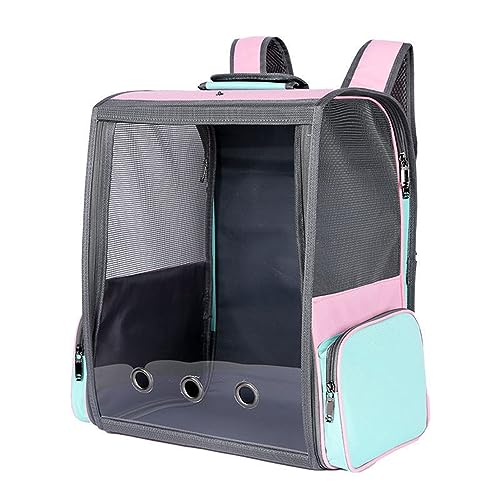 Katzenrucksack, Stilvoller, Süßer, Leichter, Tragbarer Reiseträger mit Atmungsaktivem Mesh-Design, Exquisite Verarbeitung, Katzenrucksack für Katzen, Kätzchen, Welpen (PINK) von HEEPDD