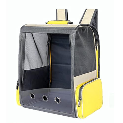 Katzenrucksack, Stilvoller, Süßer, Leichter, Tragbarer Reiseträger mit Atmungsaktivem Mesh-Design, Exquisite Verarbeitung, Katzenrucksack für Katzen, Kätzchen, Welpen (Yellow) von HEEPDD