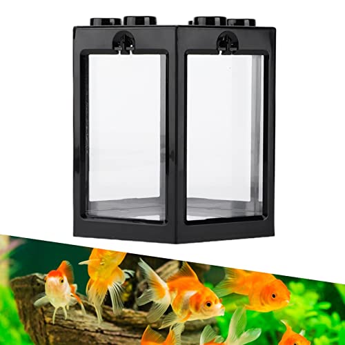 HEEPDD Kleines Aquarium, tragbar, 11,9 x 10,4 x 10,9 cm, Betta-Aquarium-Starter-Set für Fischliebhaber für Zuhause, Büro, Dekoration von HEEPDD