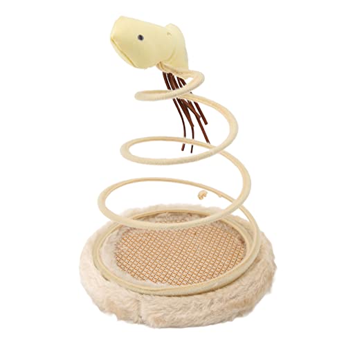 HEEPDD Spring Plate Cat Toy Cat Spring Toy Plastic Cat Spring Toy Plastic Coil Spiral Springs Interactive Cat Toys Foldable High Elasticity Stable Standing Interactive Cat Toy with (Fisch) von HEEPDD