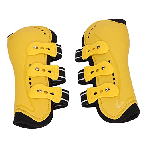 HEEPDD Springsehnenstiefel, Belüftungslöcher, 2 Stück, Pferdestiefel mit Offener Vorderseite, Verstellbarer Vorderbeinschutz für das Training (L: 60 x 60 x 28 cm) von HEEPDD