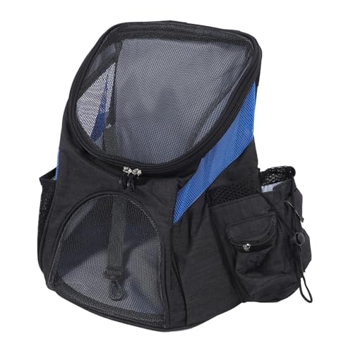 Haustierträger -Rucksack, Atmungsaktives Mesh Hunde Reiseträger Gemütlicher Schultergurt Hunde Wanderträger Rucksack Praktische Tasche für Reisen (L) von HEEPDD