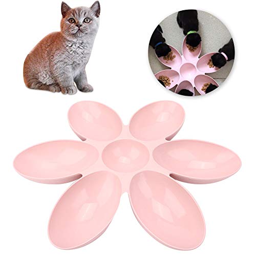 Hund Petal Bowl, Pet Bowl, Sechs Blütenblätter für Katzen, (Rosa) von HEEPDD