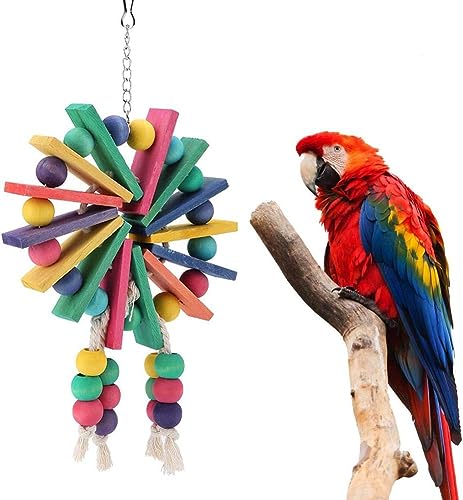 Papagei Kauen Schaukel Spielzueg,Haustier Vogel Riesenrad Heronsbill Beißen Spielzeug Sittiche Conures Hängen Stehendes Spielzeug für Kleine Papageien Macaws CockatielsSpielzeug von HEEPDD