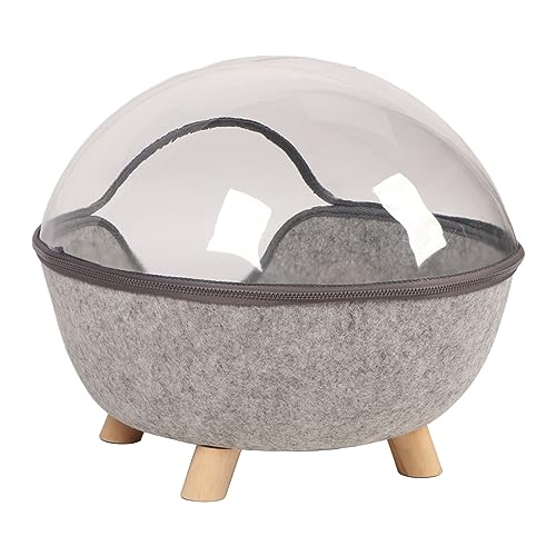 HEEPDD Weiches Katzenhöhlenbett Kitty Cozy Hideaway Transparentes Versteck Katzenbett Snuggly Feline Retreat von HEEPDD