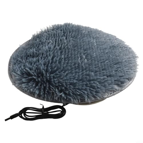 HEIBTENY USB-Plüsch-Heizdecke Für Haustiere, Heizdecke, Wärmedecke, Wintermatte Für Katzen Und Hunde, 40 cm Energieeffizient 28℃ Überhitzungsschutz(Gray) von HEIBTENY