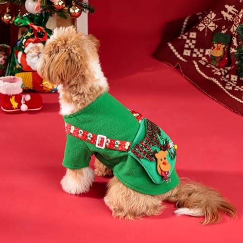 Haustierkostüm für Hunde zu Weihnachten, gemütliches Rentier-Sweatshirt für Feiern (S) von HEIBTENY