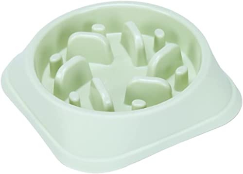 HEIMP Fressnäpfe Nützliche Futternäpfe for Hunde, Kunststoff, runde Form, verlangsamen das Essen, gesunde Ernährung, Hundezubehör Schüssel (Color : Green 1, Size Shows) von HEIMP