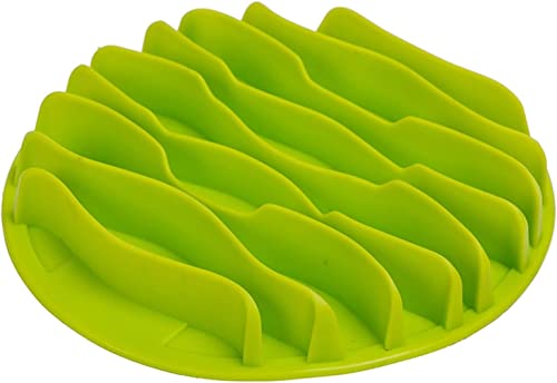 HEIMP Fressnäpfe Pet Dog Cat Food Slow Feeder Jungle Design Puppy Bowl Stop Bowl Fressen Füttern Bloat Supplies Schüssel (Color : Green, Size : Small) von HEIMP