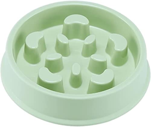 HEIMP Fressnäpfe Pet Dog Feeding Food Bowls Puppy Slow Down Essen Feeder Dish Bowl Pet Dogs Supplies Schüssel (Color : Green 03, Size Shows) von HEIMP