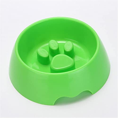 HEIMP Fressnäpfe Pet Dog Feeding Food Bowls Puppy Slow Down Essen Feeder Dish Bowl Pet Dogs Supplies Schüssel (Color : Green 08, Size Shows) von HEIMP