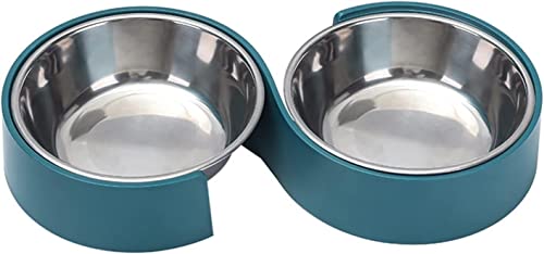 HEIMP Pet Bowls Pet Double Dog Bowl Edelstahl Feeder Feeder Feeder Feeder Cat Puppy Feeding Supplies Hundezubehör Schüssel von HEIMP