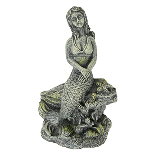 HEITIGN Aquarium Meerjungfrau Statue Fisch Meerjungfrau Dekor Fisch Meerjungfrau Fisch Ornament Aquarium Meerjungfrau Statue Sicheres Harz Schöne Fische Meerjungfrau Dekor von HEITIGN