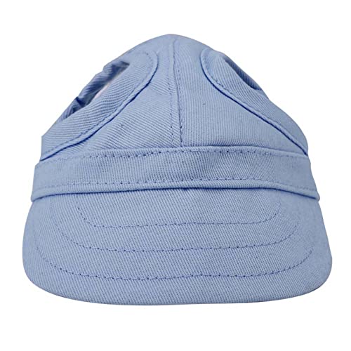 HEITIGN Haustier Hund Katze Baseball Outdoor Cap Sunbonnet Verstellbare Streifen Sommer Reise Sport Hut (Haustierhut blau) von HEITIGN