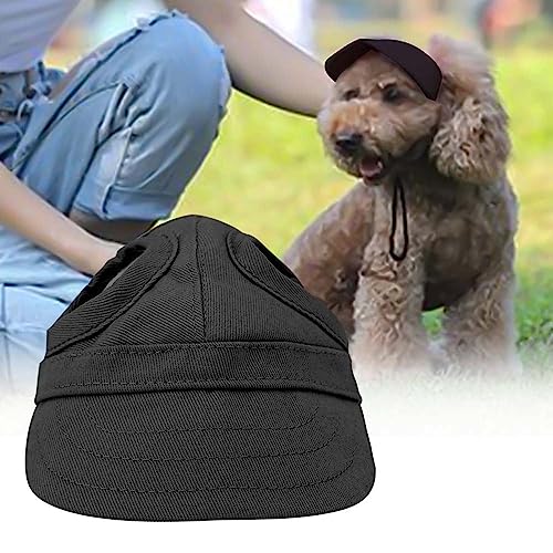 HEITIGN Haustier Hund Katze Baseball Outdoor Cap Sunbonnet Verstellbare Streifen Sommer Reise Sport Hut (Haustierhut schwarz) von HEITIGN