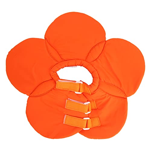 HEITIGN Katzenkegelhalsband, Katzenhalsband, Haustier-Elizabeth-Halsband, Kuhblumen, Atmungsaktiv, Faltbar, Wasserdicht, Katzenkegelhalsband Hunde und Katzen (Orangefarbene von HEITIGN