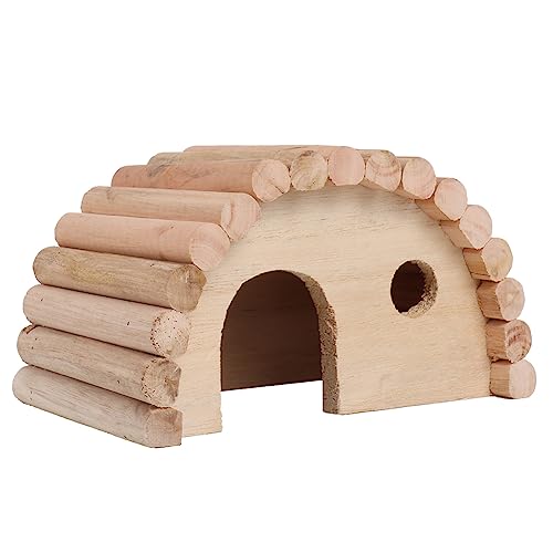 HEITIGN Merial Hamster-Versteck, 16 X 11 X 10 cm, Holz-Hamster-Bogenbett, Kleines Tier-Warmhaus, Hamster-Holzspielzeug von HEITIGN