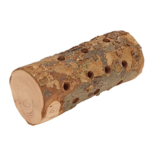 HEITIGN Vogelkäfig, Sitzstange, Log, Kauzahnpflegespielzeug, Kleintierspielzeug, Hamster, Log, Kauspielzeug, Sicherer Backenzahnbiss, Holz-Stehstab Kleintiere, L (22 x 20 cm) von HEITIGN