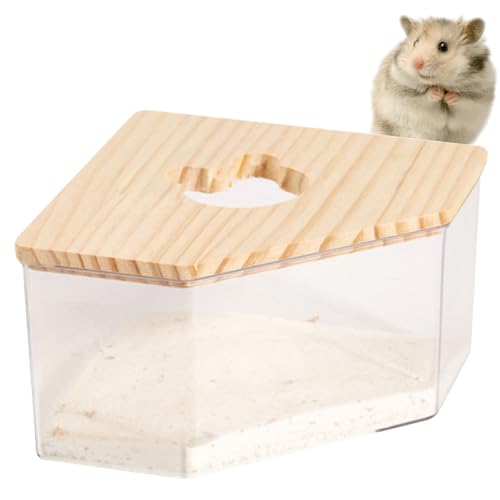 HEKARBAMILL Hamster Sandbad Acryl Rennmakand Sand Bad großes Zimmer Sonnenbad und Graben Hamster Badezimmer sparen Platz rechtwinklige Hamster -Toilette von HEKARBAMILL