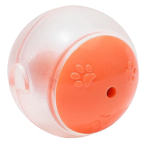 HELEVIA Hundespielzeugball, Endloser Spaß, Langlebig, TPR-Futterausgabe, Interaktiver Hunde-Beißball für die Familie Im Innenbereich (Orange) von HELEVIA