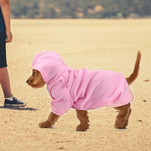 Niedlicher Polyester-Haustier-Winter-Warmer Hoodie-Sweatshirt-Kleidungs-Mantel Hunde-Welpen-Katzen (M) von HELEVIA