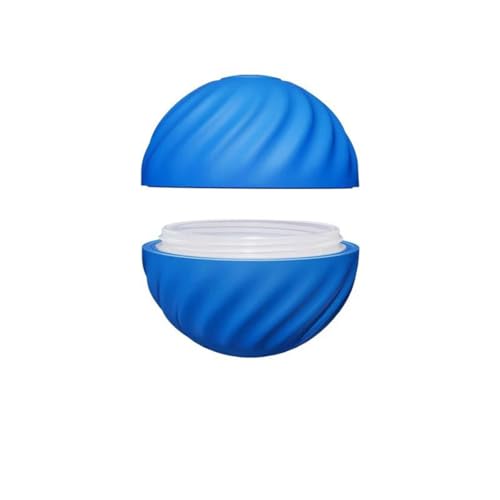 HELGATALLT Interaktives Hunde/Katzenspielzeug Ball Spielzeug, Strapazierfähiger Automatisch Rollender Ball für Welpen/Kleine/Mittlere Hunde, USB Wiederaufladbar (Blaue Ersatztasche) von HELGATALLT