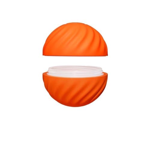 HELGATALLT Interaktives Hunde/Katzenspielzeug Ball Spielzeug, Strapazierfähiger Automatisch Rollender Ball für Welpen/Kleine/Mittlere Hunde, USB Wiederaufladbar (Orange Ersatzkoffer) von HELGATALLT